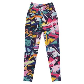 Vibrant Street Vibes High Waist Yoga Leggings by Graffiti Fitness