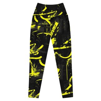 Neon Nights Graffiti Yoga Leggings with pockets