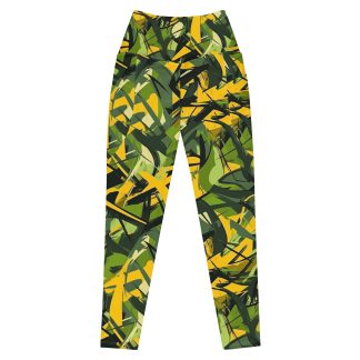 Urban Jungle Graffiti Yoga Leggings with pockets by Graffiti Fitness