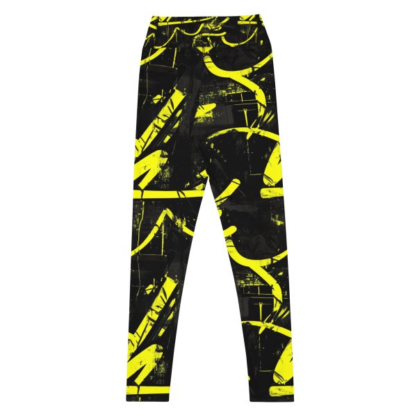 Electric Neon Graffiti High-Waisted Performance Leggings - Image 2