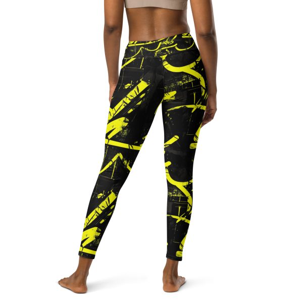 Electric Neon Graffiti High-Waisted Performance Leggings - Image 8
