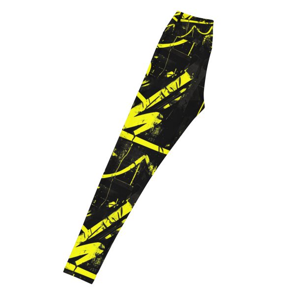 Electric Neon Graffiti High-Waisted Performance Leggings - Image 3