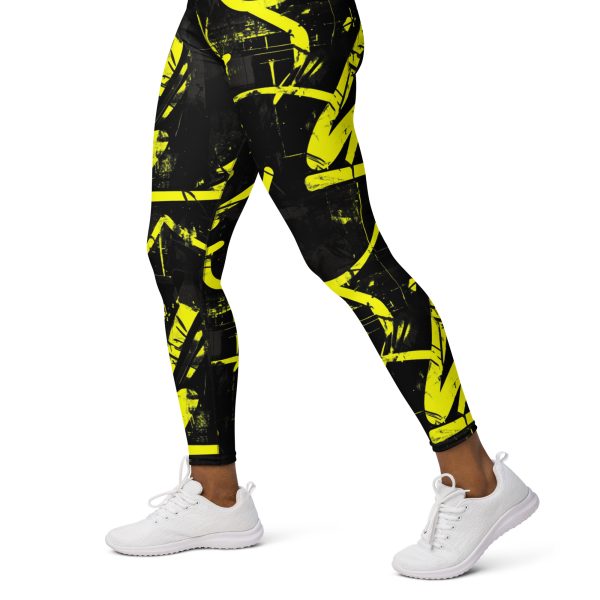Electric Neon Graffiti High-Waisted Performance Leggings - Image 9