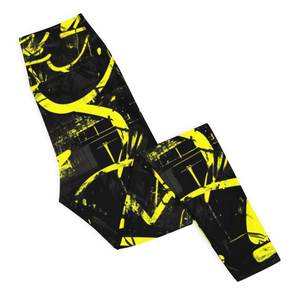 Electric Neon Graffiti High-Waisted Performance Leggings - Image 6